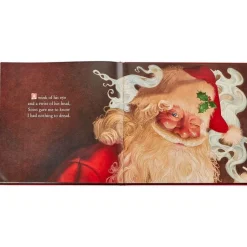 The Night Before Christmas Book in Red Bonded Leather