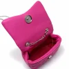 Tiny Crystal Stud Handbag - Hot Pink