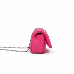 Tiny Crystal Stud Handbag - Hot Pink