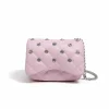 Tiny Crystal Stud Handbag - Pink