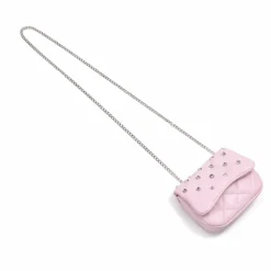 Tiny Crystal Stud Handbag - Pink