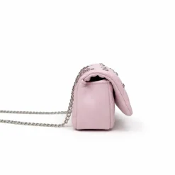 Tiny Crystal Stud Handbag - Pink