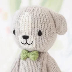 Tiny 6" Noah the Dog Hand-Knit Doll