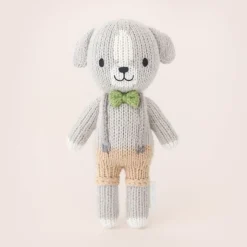Tiny 6" Noah the Dog Hand-Knit Doll