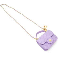 Tiny Quilted Ballet Charm Handbag - Purple