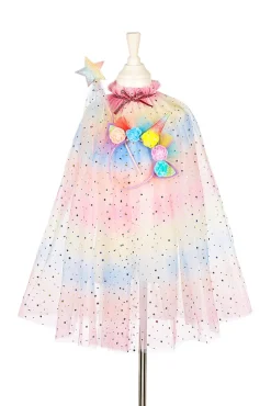 Unicorn Costume Cape Set with Headband & Wand - 5-7 Years