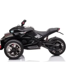 24V Freddo Spider 3-Wheel Motorcycle 2-Seater Ride On - Black