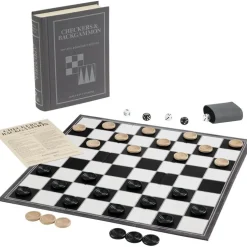 Vintage Bookshelf Assortment - 4 Pack - Jenga, Battleship, Checkers & Backgammon, Trivial Pursuit