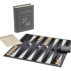 Vintage Bookshelf Assortment - 4 Pack - Jenga, Battleship, Checkers & Backgammon, Trivial Pursuit