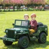 24V Military Jeep 3-Seater Electric Ride On
