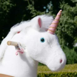 White Model U Ride-On Unicorn - 7+ Years
