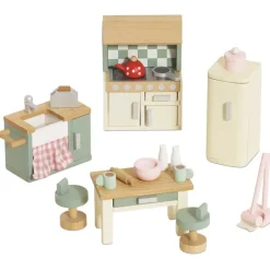 Wooden Dollhouse 20 Piece Kitchen Furniture Set