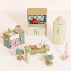 Wooden Dollhouse 20 Piece Kitchen Furniture Set