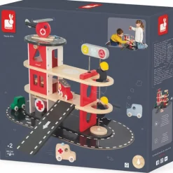 Wooden Fire Station Playset