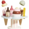 Wooden Ice Cream Stand & Toppings