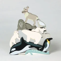 Wooden Polar Animals Set
