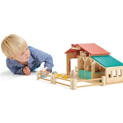 Wooden Tender Leaf Farm Playset
