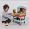 Wooden Tool Bench with 20 Accessories