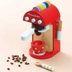 Wooden Toy Coffee Machine & Pods