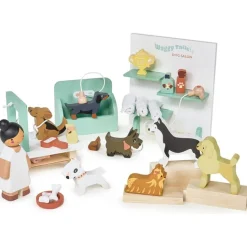 Wooden Waggy Tails Dog Salon Set