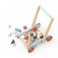 Wooden Walker with Building Blocks