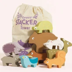 Woodland Stacking Forest Animals & Bag - 10 Pieces