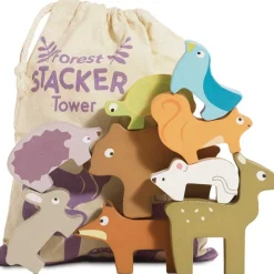 Woodland Stacking Forest Animals & Bag - 10 Pieces